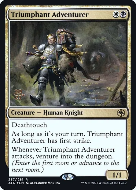 Aventurier triomphant, carte Magic PAFR 237s — extension Adventures in the Forgotten Realms Promos