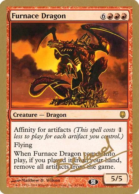 Dragon du fourneau, carte Magic WC04 mb62sb — extension World Championship Decks 2004
