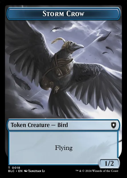 Storm Crow, Magic card TBLC 18 — Bloomburrow Commander Tokens set