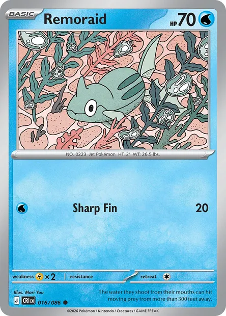 Remoraid, Pokémon card CRI 016 — Chaos Rising set