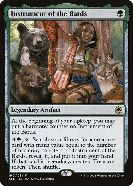 Instrument of the Bards, Magic card AFR 190 — Adventures in the Forgotten Realms set