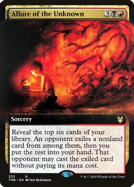 Attrait de l'inconnu, carte Magic THB 332 — extension Theros Beyond Death