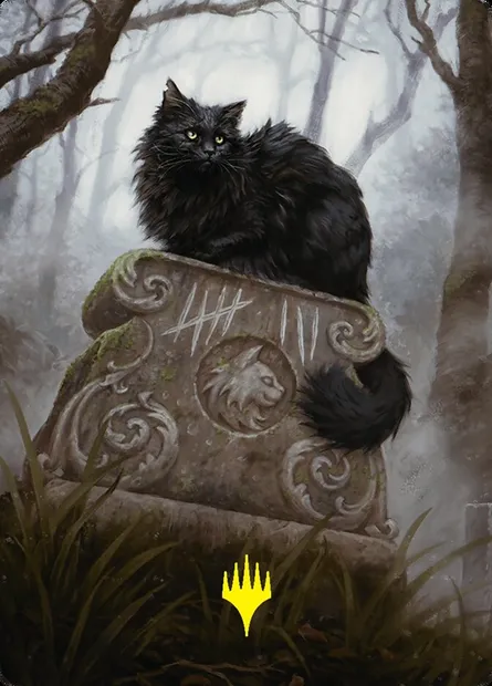 Nine-Lives Familiar // Nine-Lives Familiar, carte Magic AFDN 36 — extension Foundations Art Series