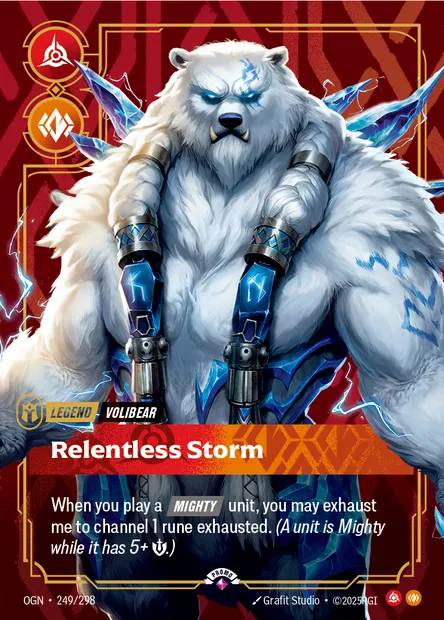 Relentless Storm, carte Riftbound OGN 249 — extension Origins
