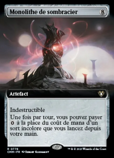 Monolithe de sombracier, carte Magic CMM 778 — extension Commander Masters