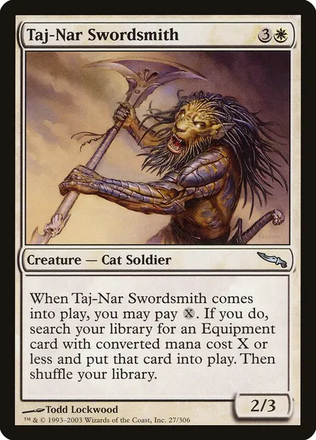 Forgeur d'épées de Taj-Nar, carte Magic MRD 27 — extension Mirrodin