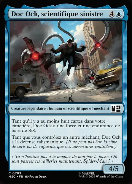 Doc Ock, scientifique sinistre, carte Magic MSC 783 — extension Marvel Super Heroes Commander
