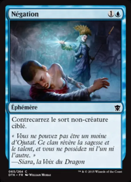 Négation, carte Magic DTK 65 — extension Les Dragons de Tarkir
