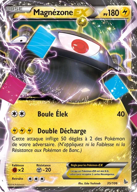Magnézone EX, carte Pokémon FLF 35 — extension Étincelles
