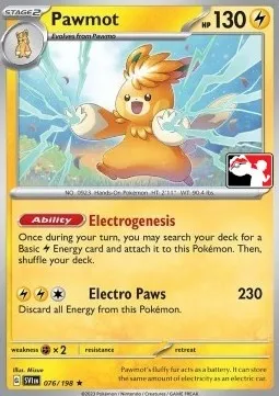 Pawmot, Pokémon card PPS 076-3 — Play! Pokémon Prize Pack Series set