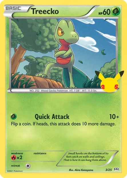Treecko, Pokémon card MCD21 3 — McDonald's Collection 2021 set
