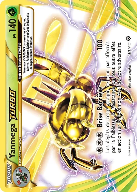 Yanmega TURBO, carte Pokémon STS 8 — extension Offensive Vapeur