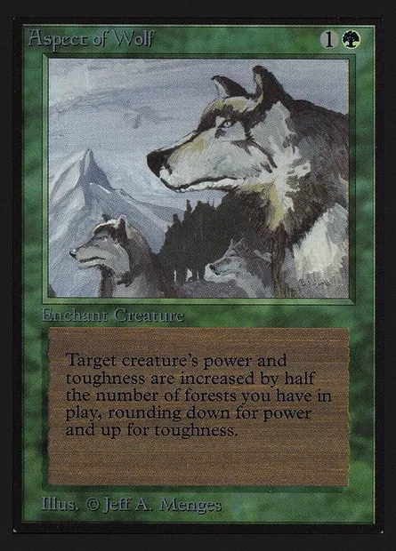 Aspect of Wolf, Magic card CED 185 — Collectors' Edition set
