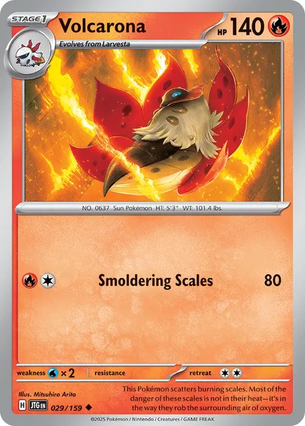 Volcarona, Pokémon card JTG 029 — Journey Together set