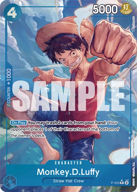 Monkey.D.Luffy, One Piece card P-055 — Promotion card set
