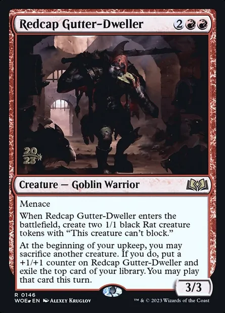 Redcap Gutter-Dweller, Magic card PWOE 146s — Wilds of Eldraine Promos set