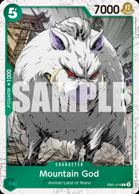 Mountain God, One Piece card EB01-018 — MEMORIAL COLLECTION set