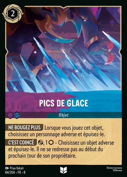 Pics de glace, carte Disney Lorcana CH8-084 — extension Le Règne de Jafar