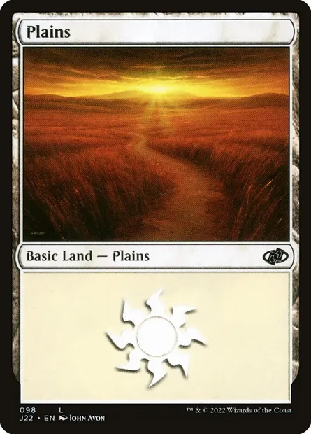 Plains, Magic card J22 98 — Jumpstart 2022 set