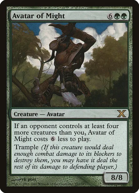 Avatar of Might, Magic card 10E 251 — Tenth Edition set