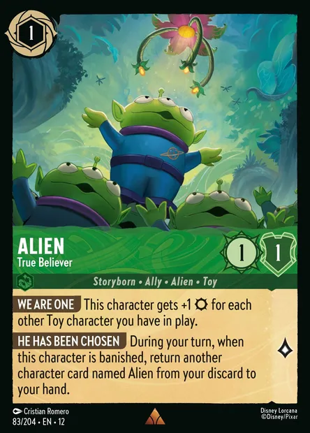Alien - True Believer, Disney Lorcana card CH12-083 — Wilds Unknown set