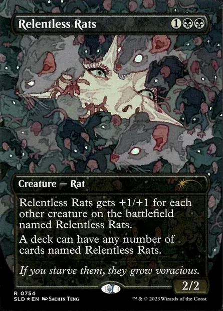 Rats implacables, carte Magic SLD 754 — extension Secret Lair Drop