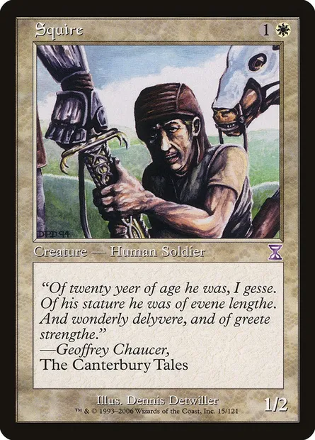 Écuyer, carte Magic TSB 15 — extension Time Spiral Timeshifted