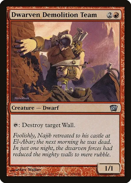 Dwarven Demolition Team, Magic card 8ED 184★ — Eighth Edition set