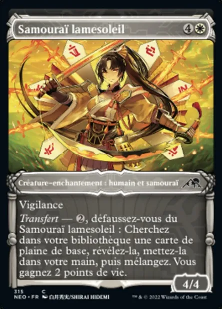 Samouraï lamesoleil, carte Magic NEO 315 — extension Kamigawa: La Dynastie Néon