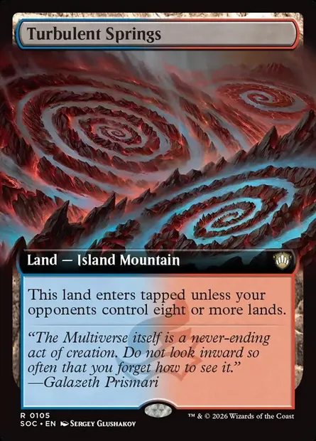 Turbulent Springs, Magic card SOC 105 — Secrets of Strixhaven Commander set