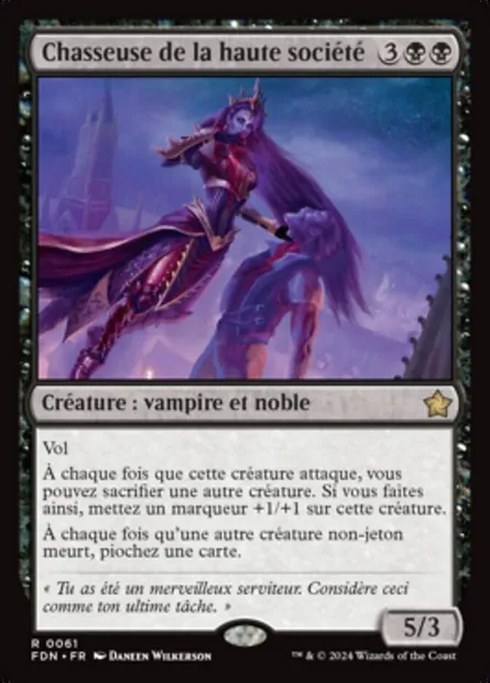 Chasseuse de la haute société, carte Magic FDN 61 — extension Foundations
