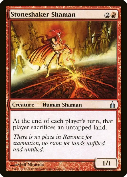 Shamane tremblepierre, carte Magic RAV 145 — extension Ravnica: La Cité des Guildes