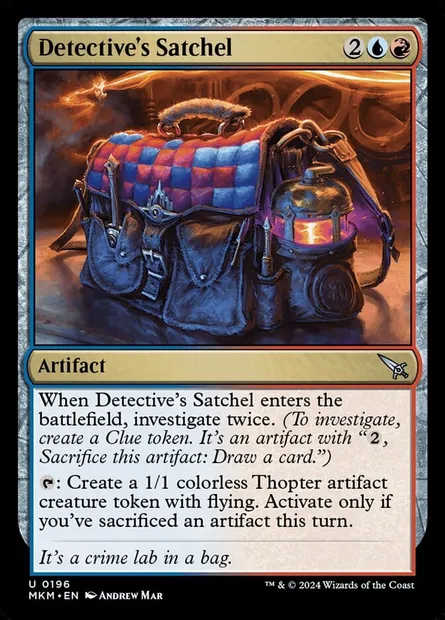 Detective's Satchel, Magic card MKM 196 — Murders at Karlov Manor set