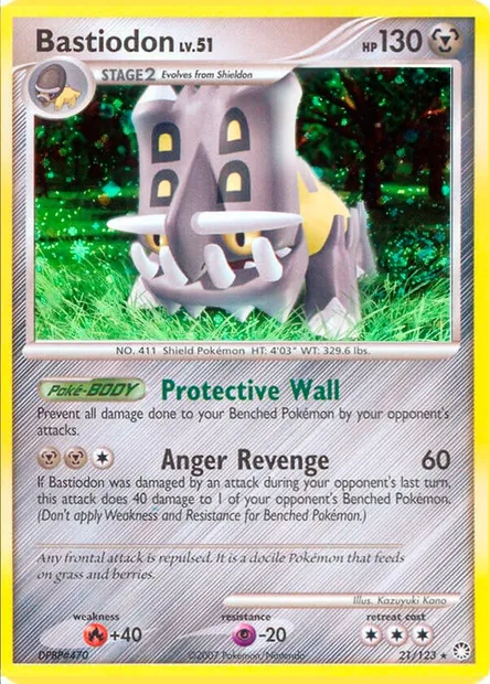 Bastiodon, Pokémon card TDX 021-7 — Theme Deck & Blisters Exclusives set