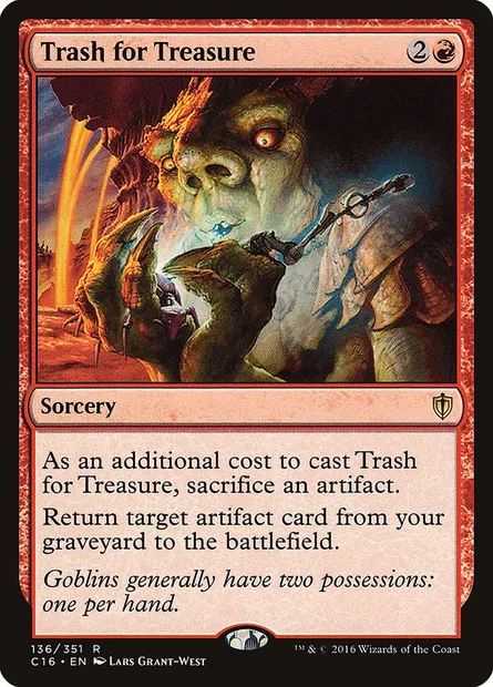 Trash for Treasure, Magic card C16 136 — Commander 2016 set