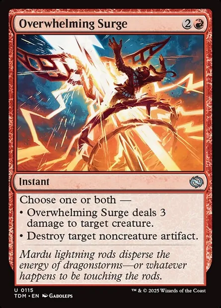 Overwhelming Surge, Magic card TDM 115 — Tarkir: Dragonstorm set