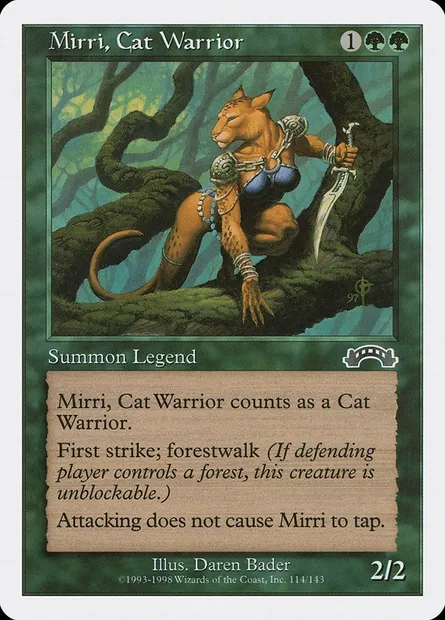 Mirri, Cat Warrior, Magic card ATH 60 — Anthologies set