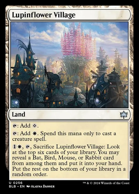 Lupinflower Village, Magic card BLB 256 — Bloomburrow set