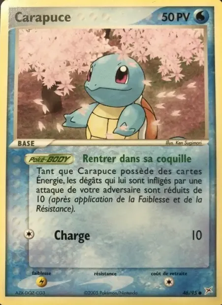 Carapuce, carte Pokémon MA 46 — extension EX Team Magma vs Team Aqua