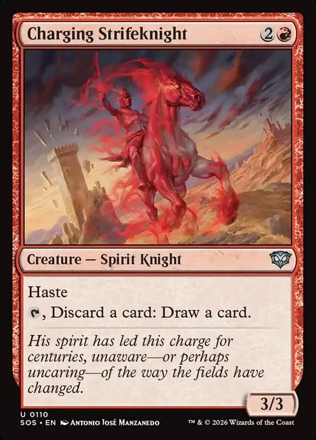Charging Strifeknight, Magic card SOS 110 — Secrets of Strixhaven set