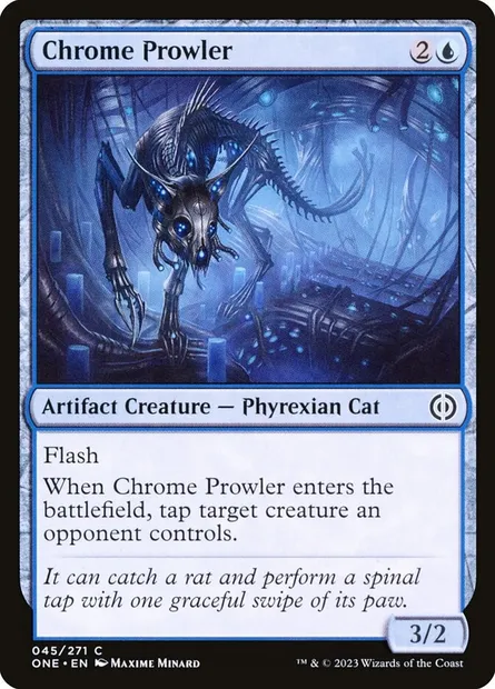 Chrome Prowler, Magic card ONE 45 — Phyrexia: All Will Be One set