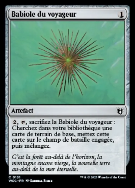 Babiole du voyageur, carte Magic WOC 151 — extension Wilds of Eldraine Commander
