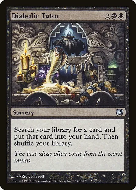 Diabolic Tutor, Magic card 9ED 125★ — Ninth Edition set