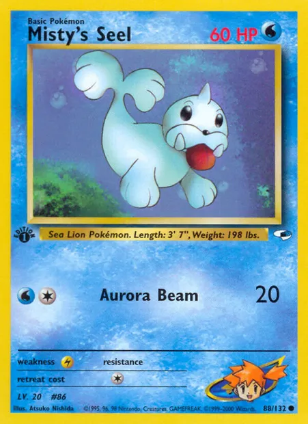 Misty's Seel, Pokémon card GH 88 — Gym Heroes set