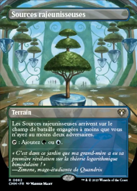 Sources rajeunisseuses, carte Magic CMM 662 — extension Commander Masters
