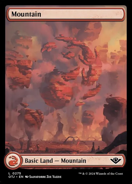 Mountain, Magic card OTJ 275 — Outlaws of Thunder Junction set