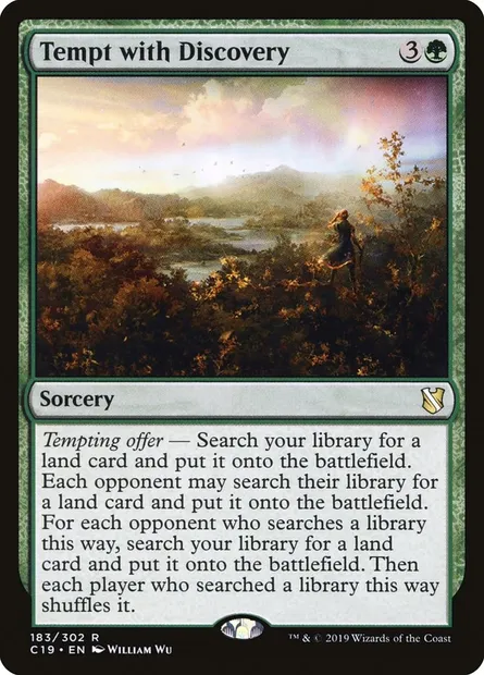 Tempt with Discovery, Magic card C19 183 — Commander 2019 set