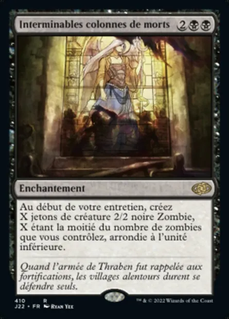 Interminables colonnes de morts, carte Magic J22 410 — extension Jumpstart 2022