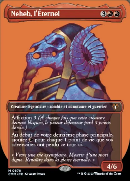 Neheb, l'Éternel, carte Magic CMM 678 — extension Commander Masters