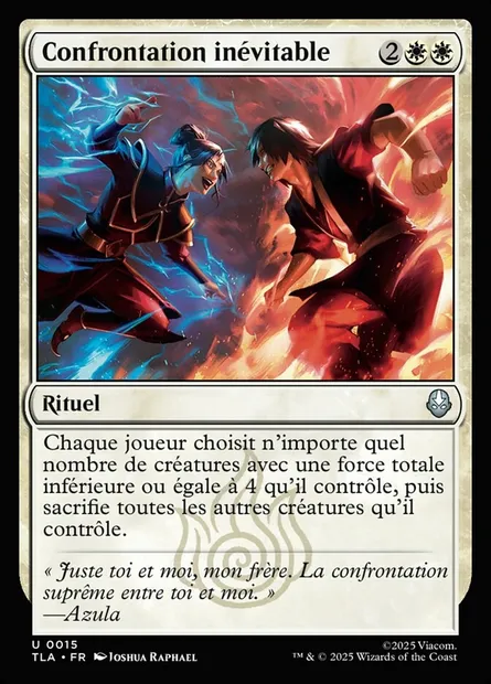 Confrontation inévitable, carte Magic TLA 15 — extension Avatar: The Last Airbender